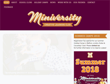 Tablet Screenshot of miniversity.com